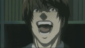 Light yagami laughing