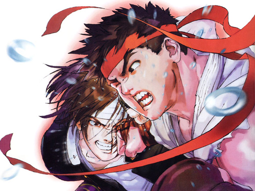 Kyo knocking out Ryu